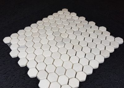 Mosaïque hexagonale marbre Thassos blanc